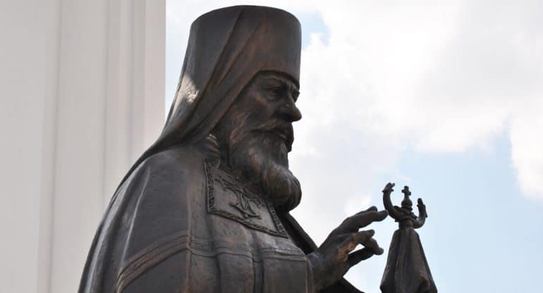 В Могилеве открыли памятник защитнику православия в Беларуси – святителю Георгию (Конисскому)