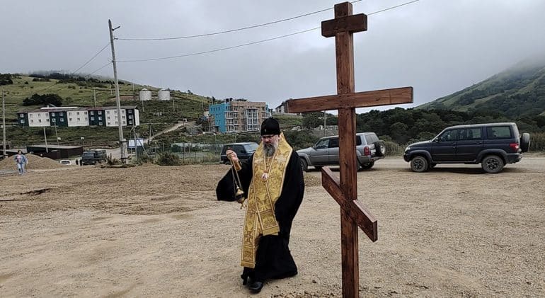 На острове Шикотан заложили храм в честь святого патриарха Тихона