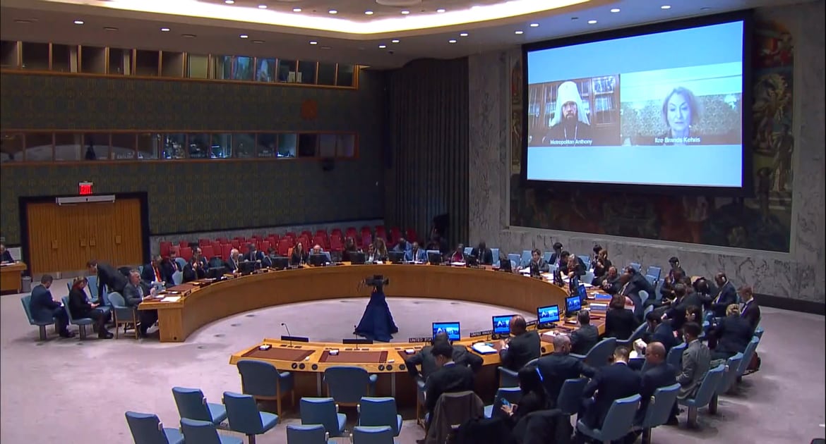 Митрополит Волоколамский Антоний рассказал Совету безопасности ООН о притеснениях верующих на Украине