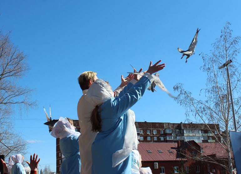 В башкирском городе Благовещенск, названном в честь местного храма, в третий раз провели именинный фестиваль