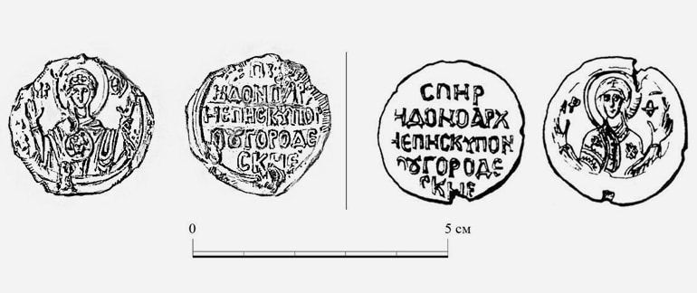 Найдена редкая вислая печать XIII века архиепископа Новгородского Спиридона