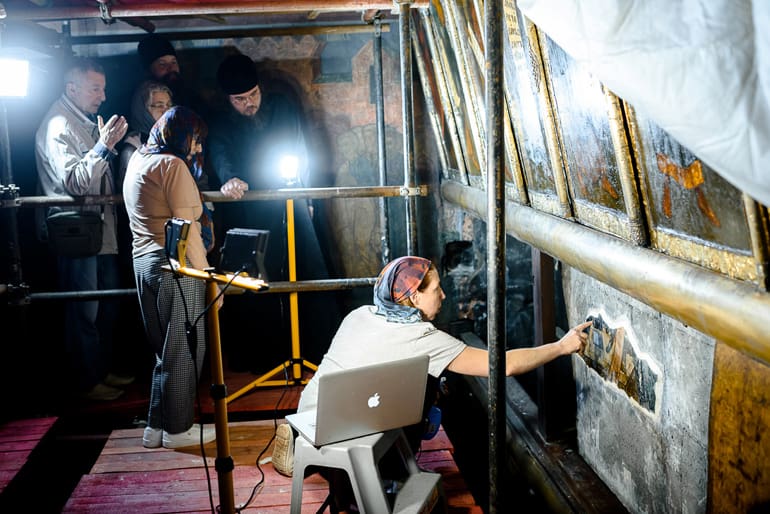 В Троице-Сергиевой лавре найден фрагмент фрески, созданной артелью преподобного Андрея Рублева