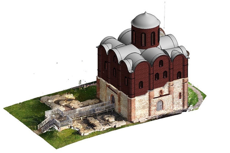 Ученые из Новгородского госуниверситета создают трехмерную «цифровую копию» церкви XII века