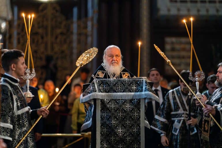 В Великий Четверг 2024 патриарх Кирилл совершил чтение 12 Страстных Евангелий