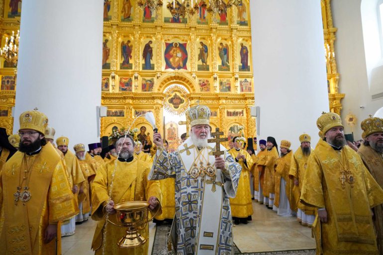 Патриарх Кирилл освятил в Твери воссозданный кафедральный Спасо-Преображенский собор