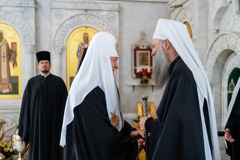 На встрече с Патриархом Сербским Порфирием Патриарх Кирилл заявил о востребованности сегодня совместных миссионерских трудов Русской и Сербской Церквей
