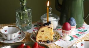 Творожный бездрожжевой кулич