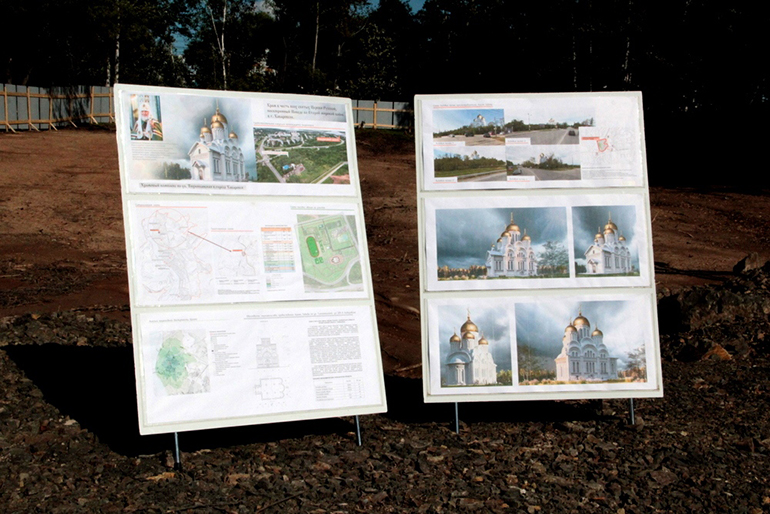 В Хабаровске заложили 55-метровый храм в память о Победе во Второй мировой войне