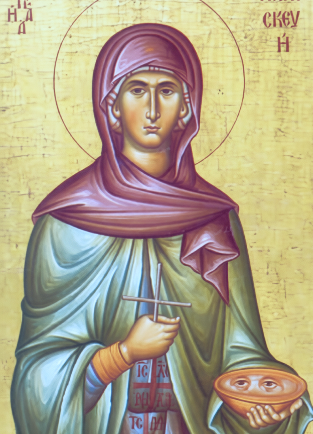 Почему святая Параскева изображается на иконах с глазастой чашей