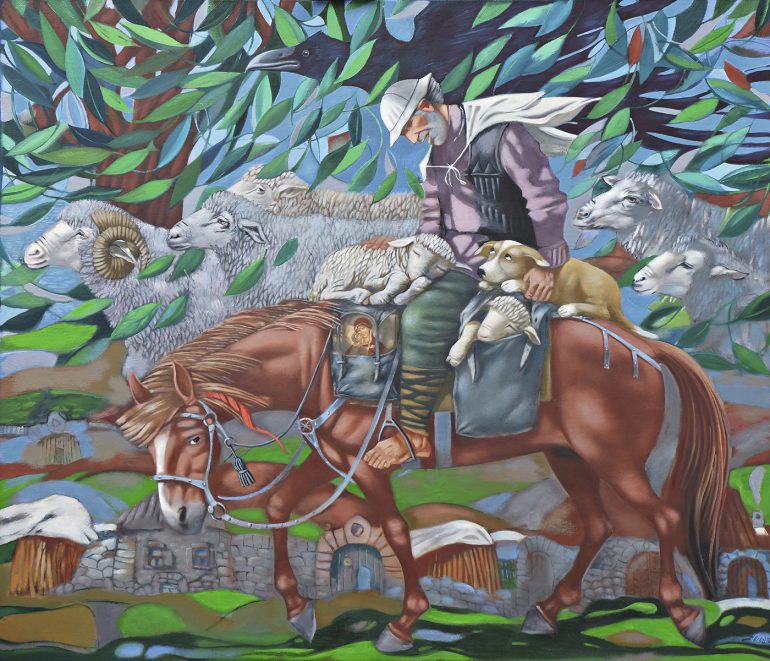 Овечка смотрит на звездочета. 5 картин художника Юрия Абисалова