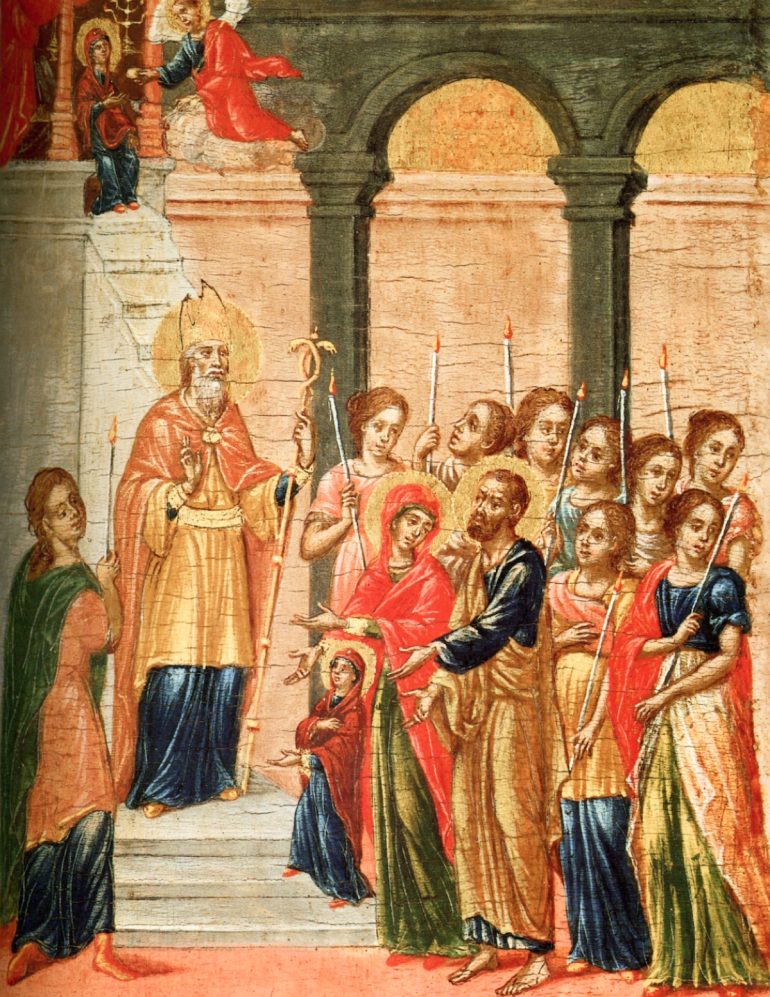 Иконография праздника Введения во храм Пресвятой Богородицы