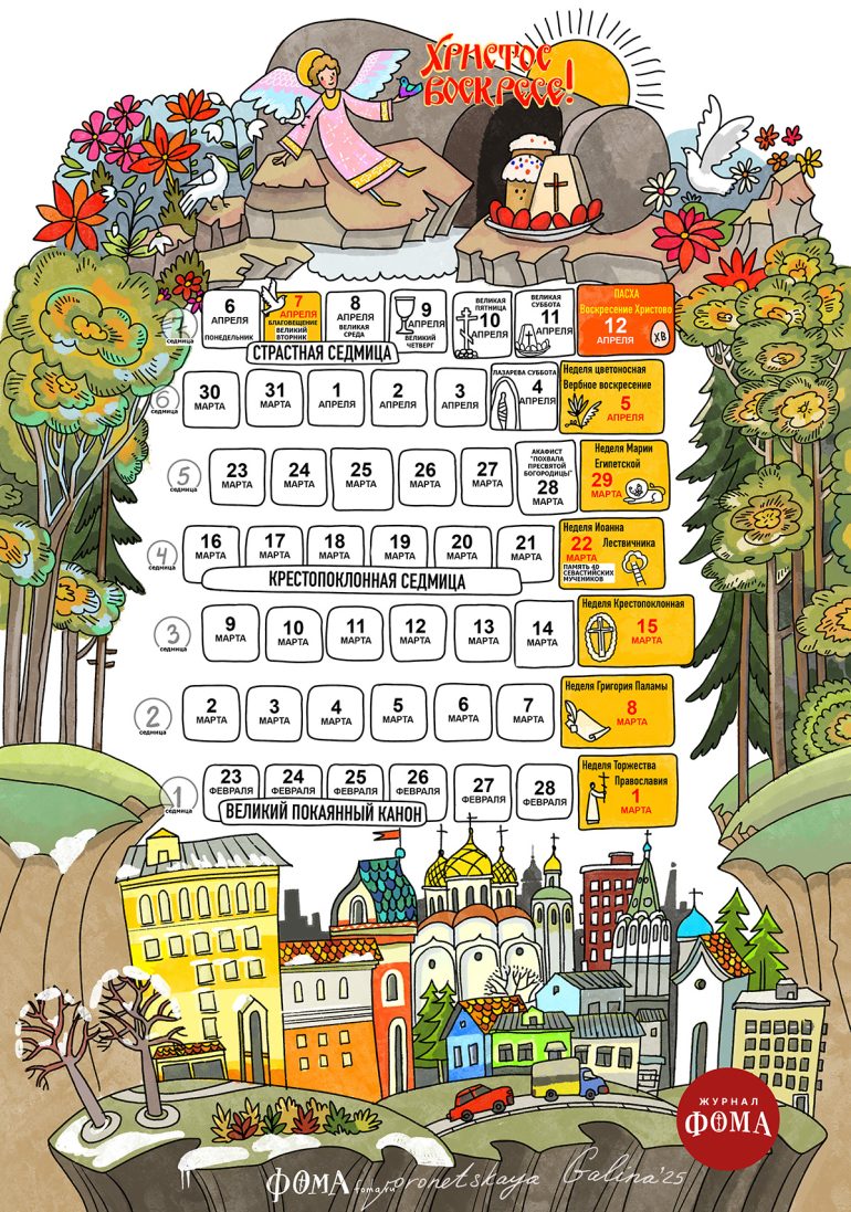 Календарь Великого поста: для детей
