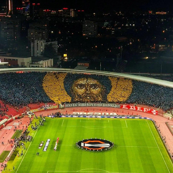 Сербский футбольный клуб «Црвена Звезда» оштрафовали за изображение преподобного Симеона Мироточивого