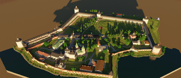 Кирилло-Белозерский и Ферапонтов монастыри воспроизвели в игре Minecraft: идею предложили российские студент и школьник