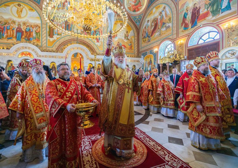 Патриарх Кирилл освятил в Оренбурге храм Пимена Угрешского: инициатором строительства выступил митрополит, особо почитавший этого святого